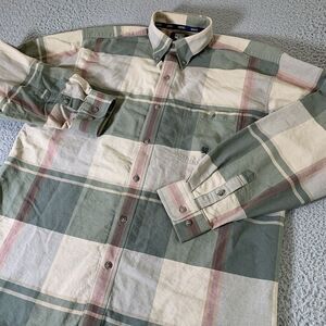 Wrangler Twenty X Western Shirt Mens XL Button Up 20x Tartan Plaid Pocket Cowboy